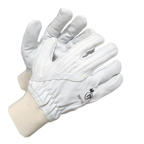 MapleWeld MW1100 premium sheepskin leather gloves with sandwiched steel chain