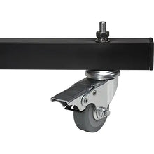 Weldmate wheels for adjustable welding curtain frame, close-up