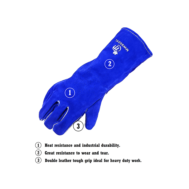 MapleWeld MW900 Split Leather Stick/MIG Cotton Lined Welding Gloves