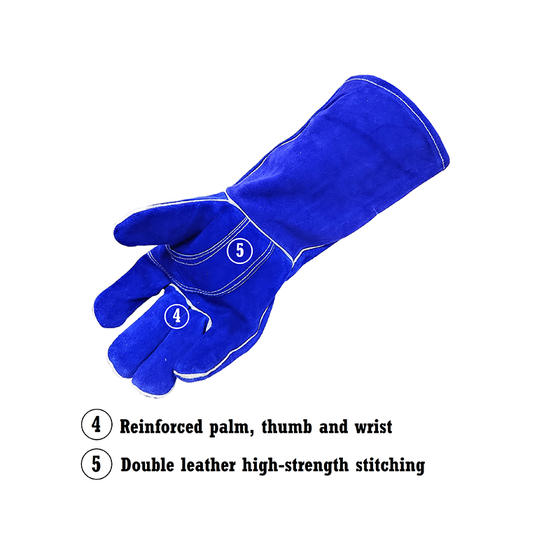 MapleWeld MW900 Split Leather Stick/MIG Cotton Lined Welding Gloves