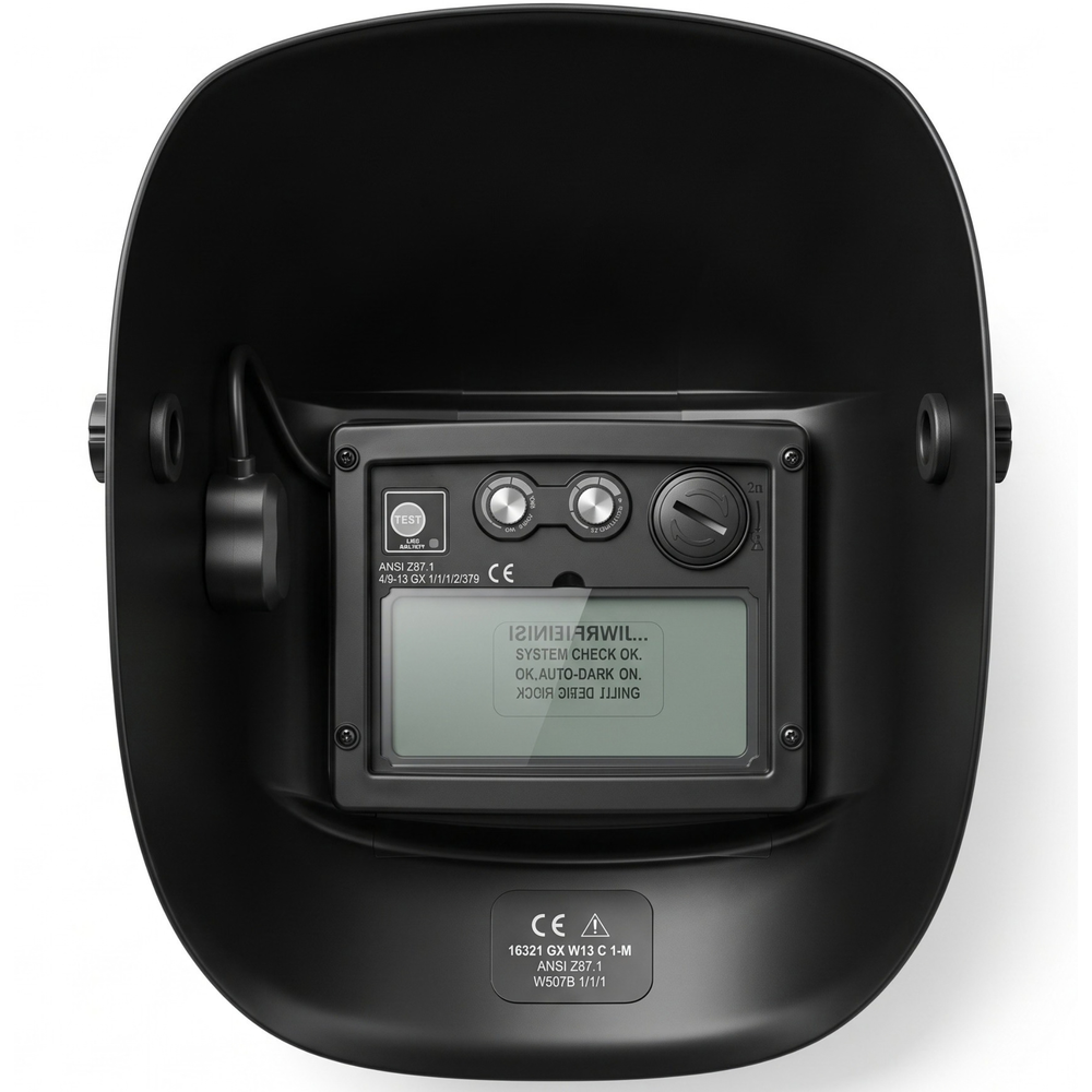 MapleWeld NovaSight 55 welding helmet with external shade 9-13 dial and grind mode
