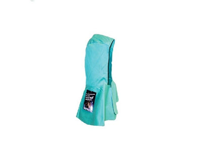 PowerWeld FR Cotton Welding Hood, full drape flame-resistant bib hood, green
